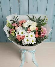 Букет цветов из:  Розы, Лизиантусы и Хризантемы #REPLACE_PRED# Хатукае