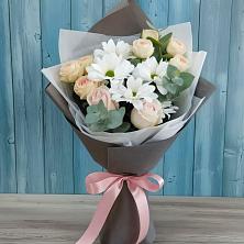 Букет цветов из:  Хризантемы и Розы в Хатукае