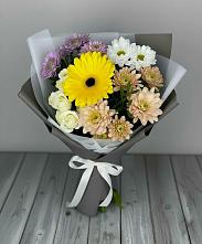 Букет цветов из:  Розы, Герберы и Хризантемы #REPLACE_PRED# Хатукае
