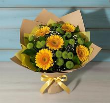 Букет цветов из:  Герберы и Хризантемы в Хатукае