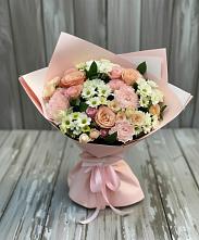Букет цветов из:  Гвоздики, Розы и Хризантемы в Хатукае