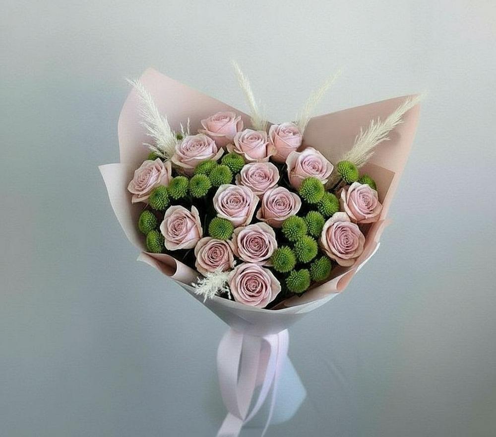 Букет цветов из: Розы и Хризантемы в Хатукае