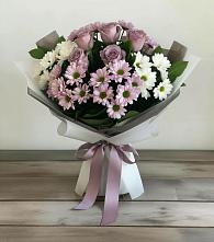 Букет цветов из:  Хризантемы и Розы в Хатукае