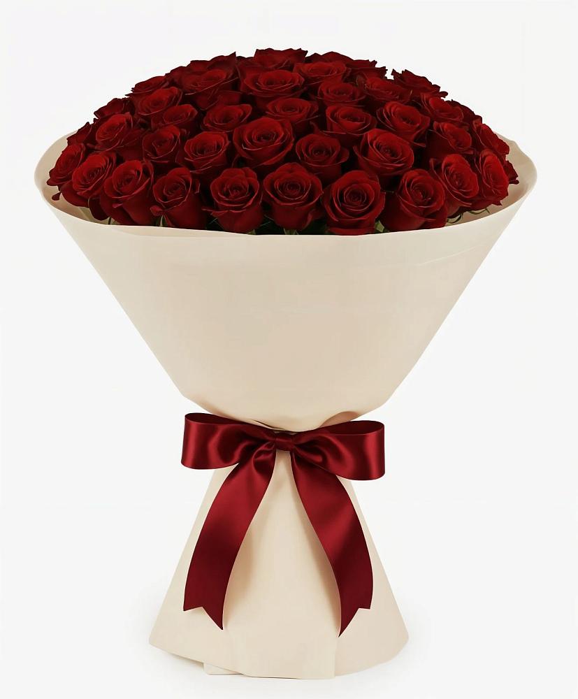 Букет 101 Бордовая роза Блэк Бакарра в Хатукае