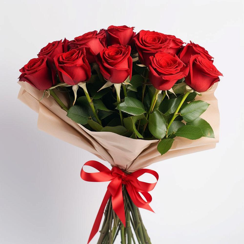 Букет 11 Красных роз Эдлесс Лав в Хатукае